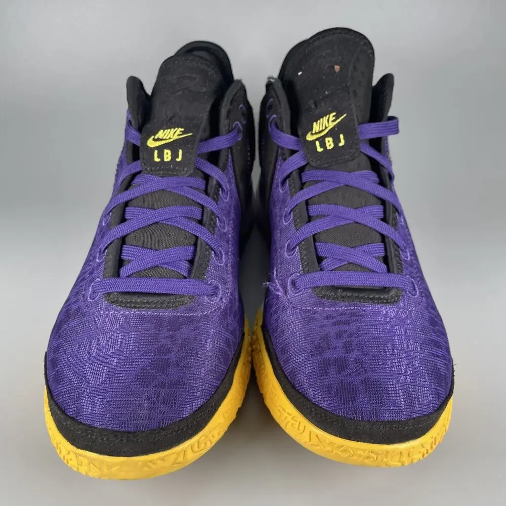 Nike Zoom LeBron NXXT Gen Lakers Men's 9 Purple Yellow Basketball Sneakers EUC